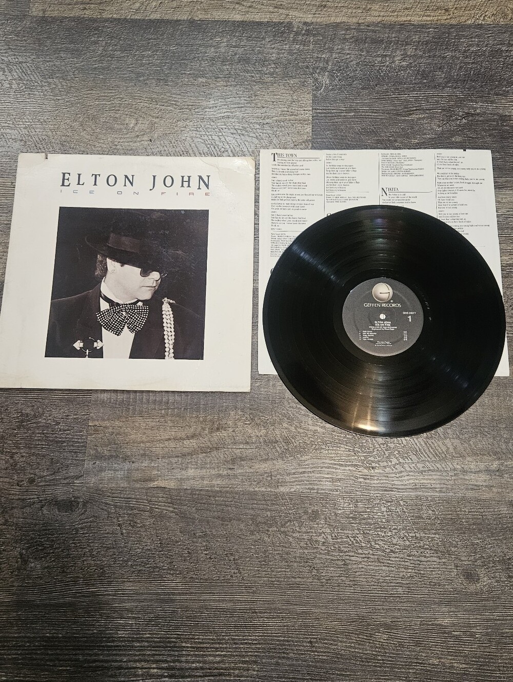 Vintage Elton John "Ice on Fire" Vinyl